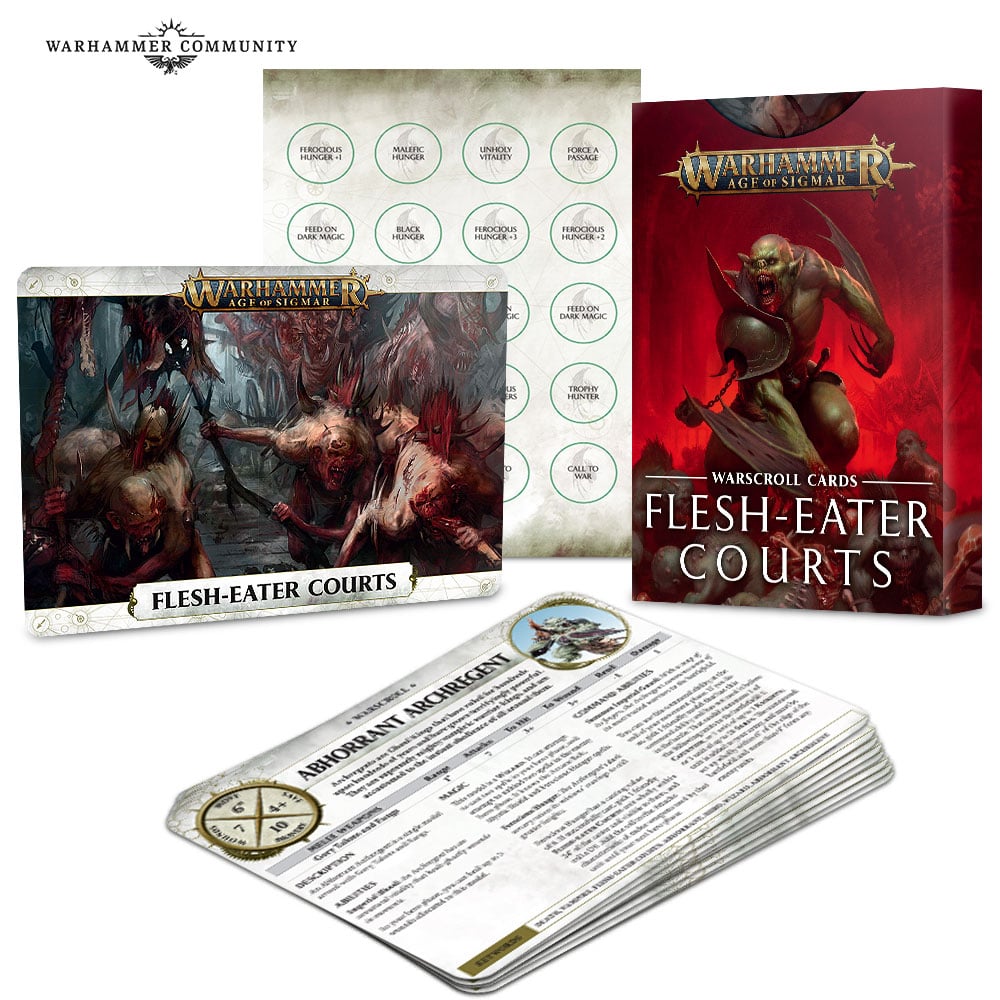 Warhammer cards. Flesh Eater Courts. Warcry: Flesh-Eater Courts. Warhammer.